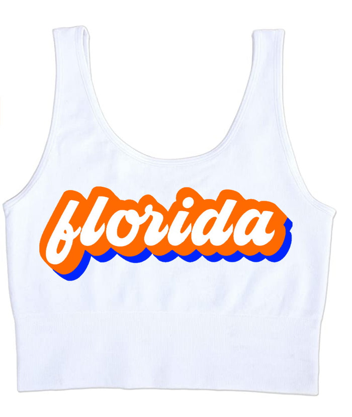 Sunshine State Seamless Tank Crop Top (Available in 2 Colors)
