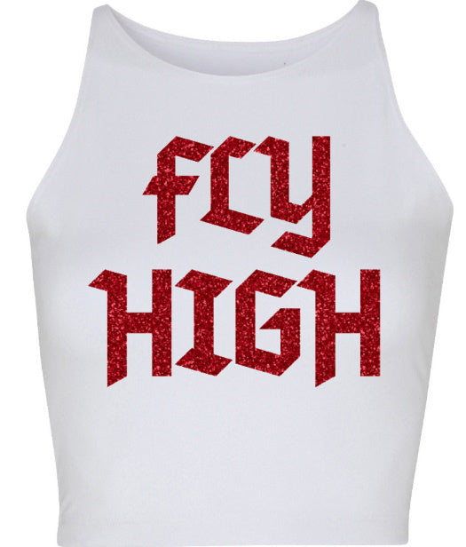 Fly High Glitter Seamless Crop Top (Available in 2 Colors)