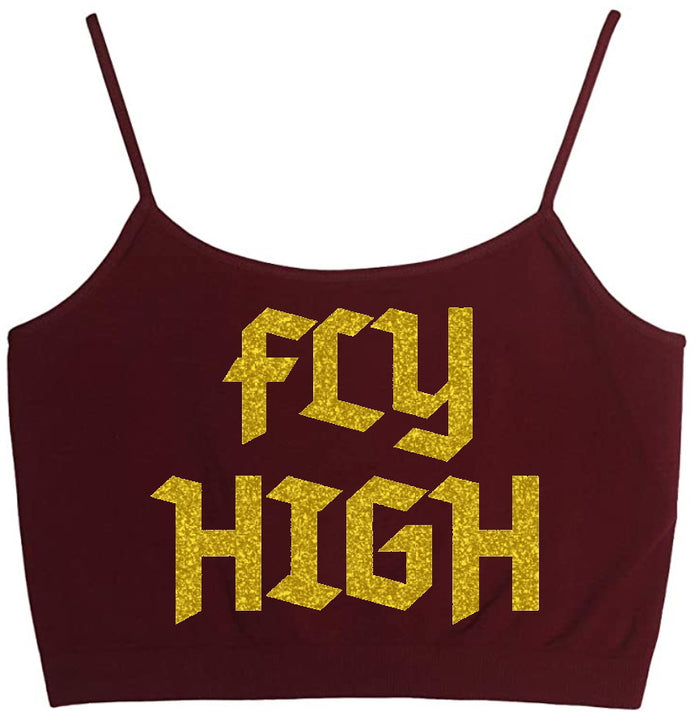 Fly High Glitter Seamless Crop Top (Available in 3 Colors)