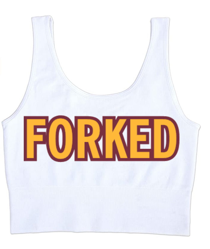 Forked Seamless Tank Crop Top (Available in 2 Colors(