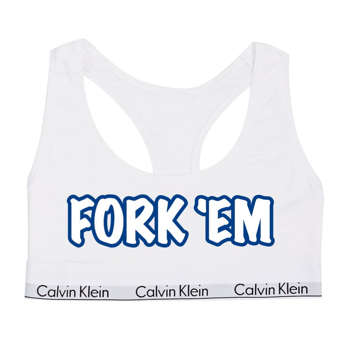 Fork 'Em Cotton Bralette (Available in 2 Colors)