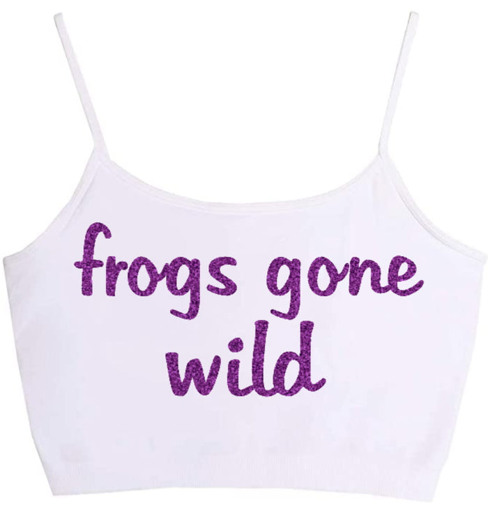 Frogs Gone Wild Glitter Seamless Crop Top (Available in 2 Colors)