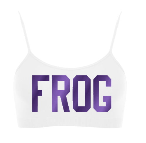 Frog Seamless Spaghetti Strap Super Crop Top (Available in 2 Colors)