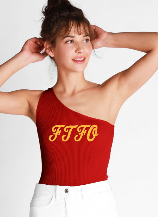 FTFO Seamless One Shoulder Ribbed Bodysuit