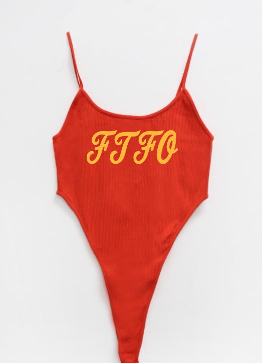 FTFO Seamless Deep Side Cut Ribbed Bodysuit (Available in 3 Colors)
