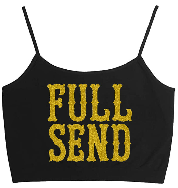 Full Send Glitter Seamless Crop Top (Available in 2 Colors)
