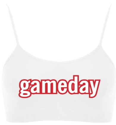 Gameday Seamless Spaghetti Strap Super Crop Top (Available in 2 Colors)