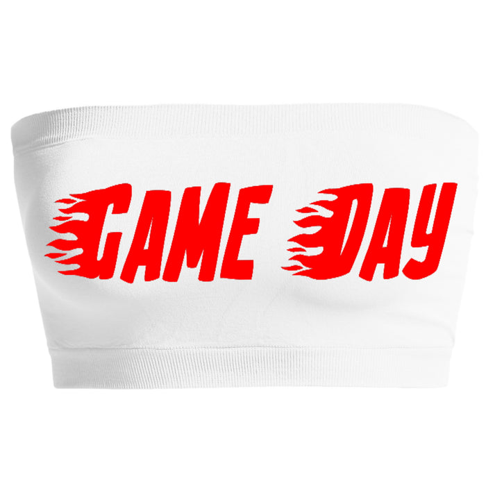 Game Day Flames Seamless Bandeau (Available in 2 Colors)