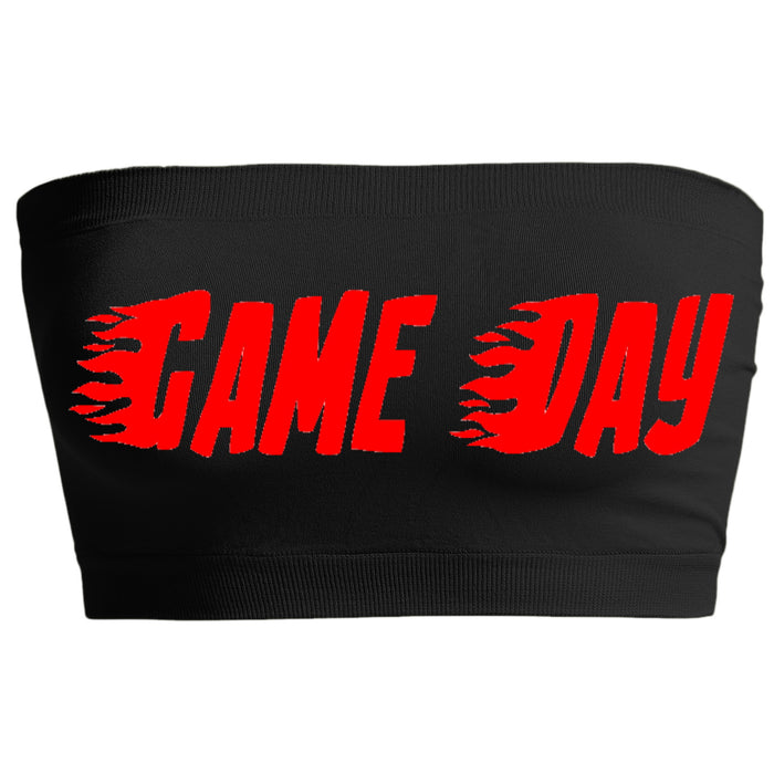 Game Day Flames Seamless Bandeau (Available in 2 Colors)