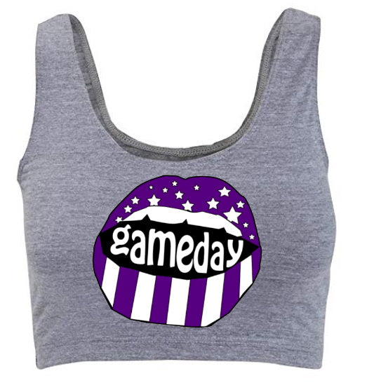 Gameday Stars & Stripes Tank Crop Top (Available in 3 colors)