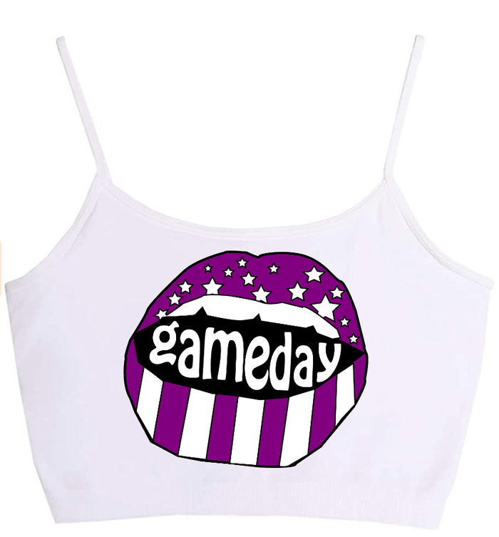 Gameday Stars Seamless Crop Top (Available in Two Colors)