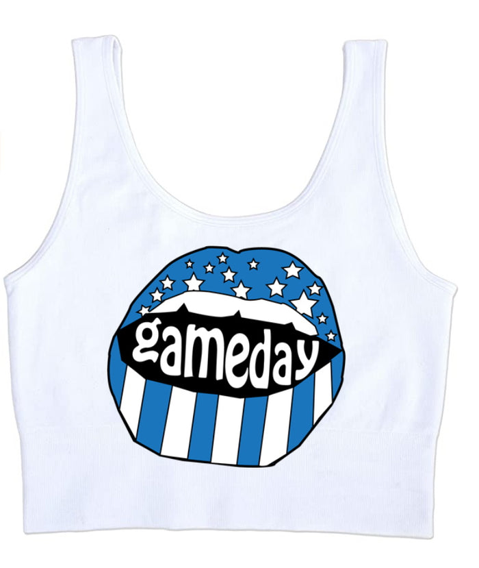Gameday Stars & Stripes Seamless Tank Crop Top (Available in 2 Colors)