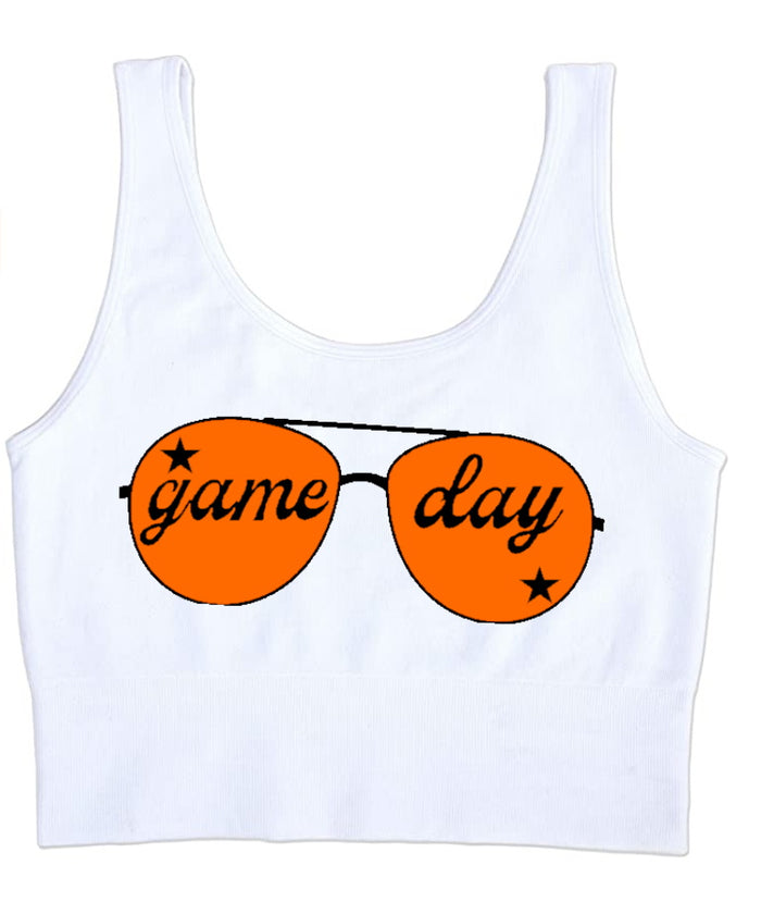 Game Day Shades Stars Seamless Tank Crop Top (Available in 2 Colors)