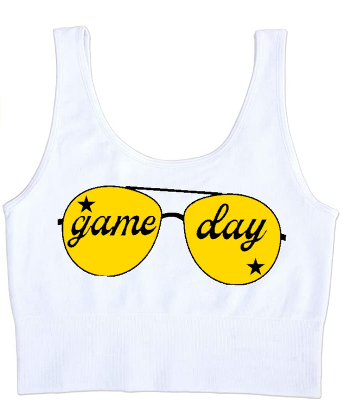 Game Day Shades Stars Seamless Tank Crop Top (Available in 2 Colors)