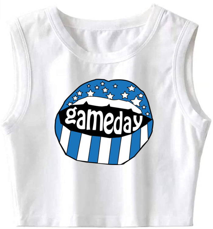 Gameday Stars The Ultimate Sleeveless Tank Crop Top (Available in 2 Colors)