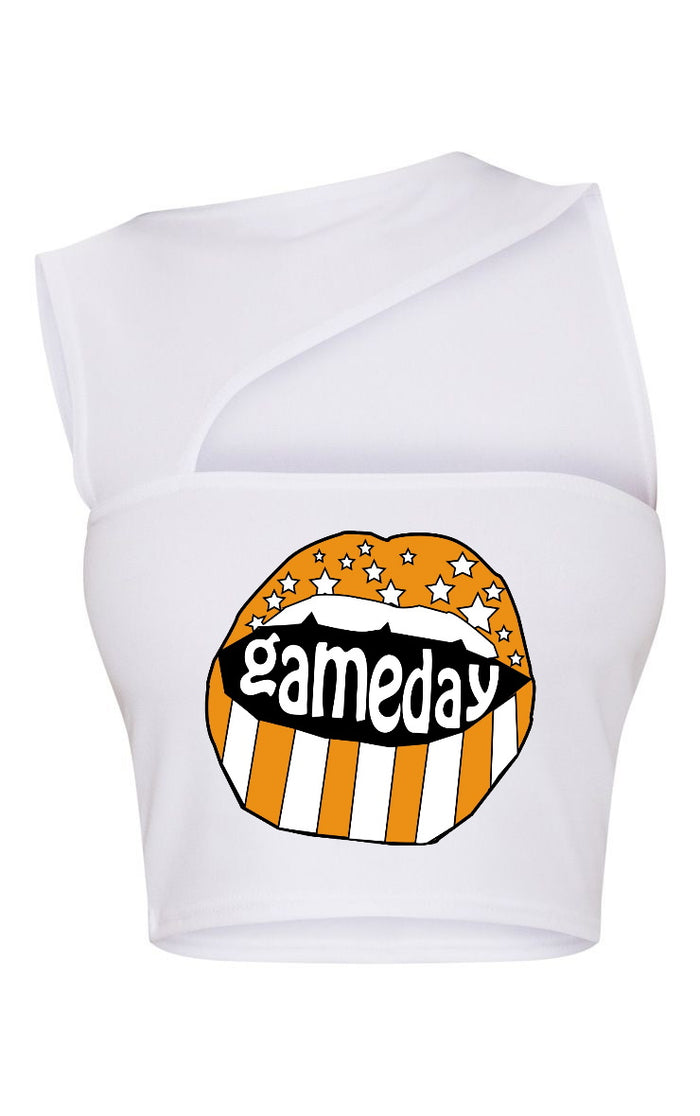 Gameday Stars Cut Out Ribbed Crop Top