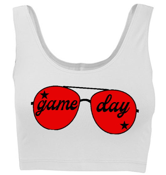 Game Day Shades Stars Tank Crop Top (Available in 2 Colors)