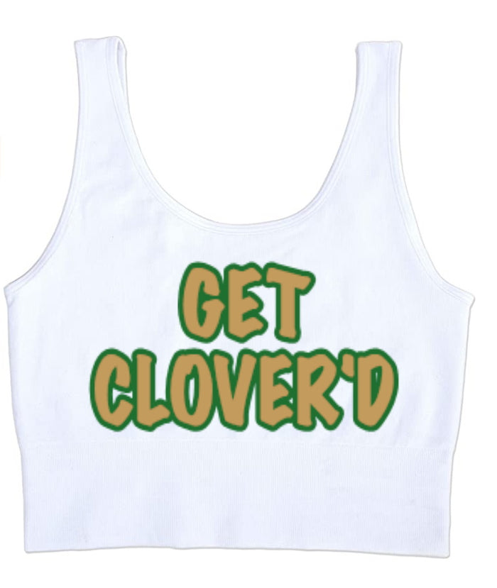 Get Clover'd Seamless Tank Crop Top (Available in 2 Colors)