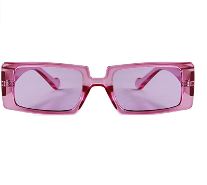 Lux Purple Rectangular Sunglasses