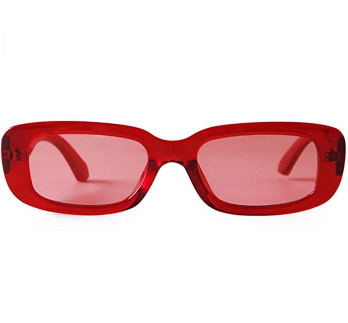 Red Rectangular Sunglasses