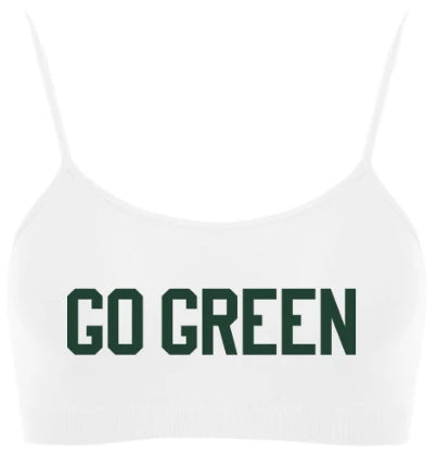 Go Green Seamless Spaghetti Strap Super Crop Top (Available in 2 Colors)