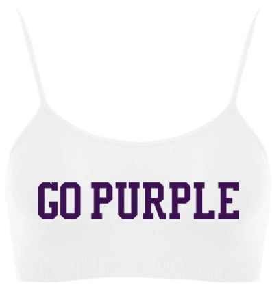 Go Purple Seamless Spaghetti Strap Super Crop Top (Available in Two Colors)