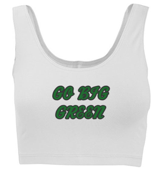 Go Big Green Tank Crop Top