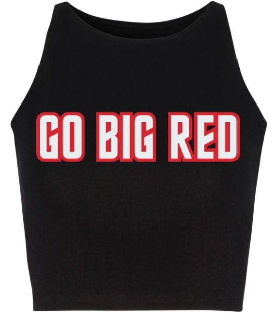Go Big Red Sleeveless Crop Top