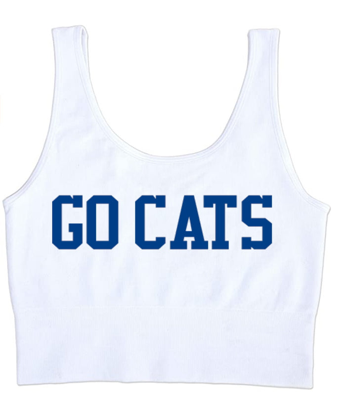 Go Cats Glitter Seamless Tank Crop Top (Available in 2 Colors)
