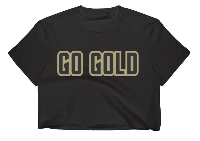Go Gold Raw Hem Cropped Tee (Available in 2 Colors)