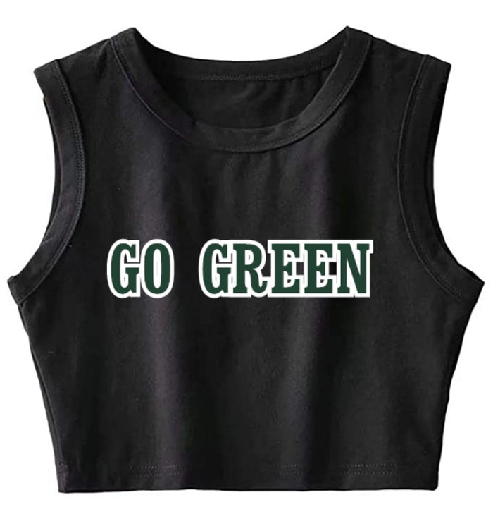 Go Green The Ultimate Sleeveless Crop Top