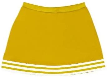 Gold & White A-Line Cheer Skirt