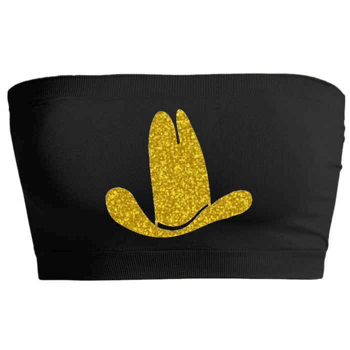 Cowgirl Hat Glitter Seamless Bandeau (Available in 2 Colors)