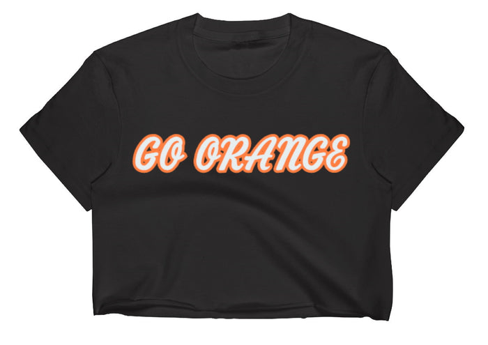Go Orange Raw Hem Cropped Tee (Available in 2 Colors)
