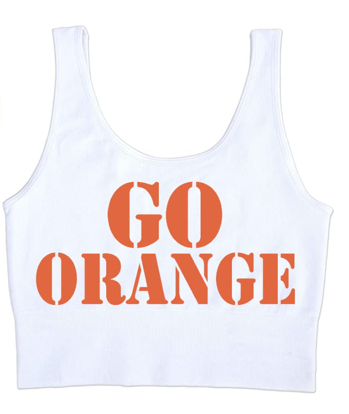 Go Orange Seamless Tank Crop Top (Available in 2 Colors)