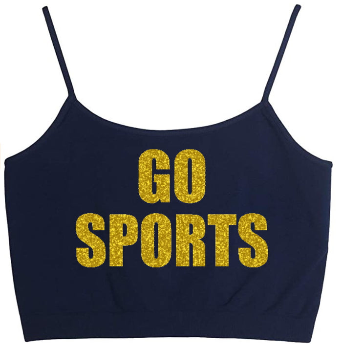 Go Sports Glitter Seamless Crop Top (Available in 2 Colors)
