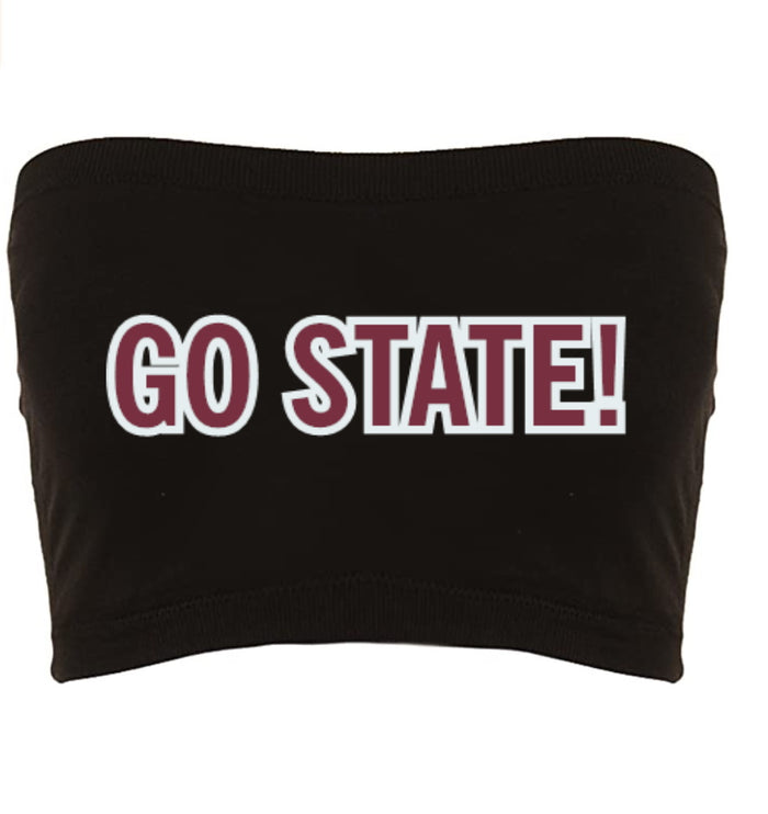 Go State! Seamless Crop Tube Top