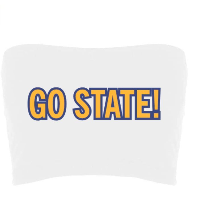 Go State! Seamless Crop Tube Top