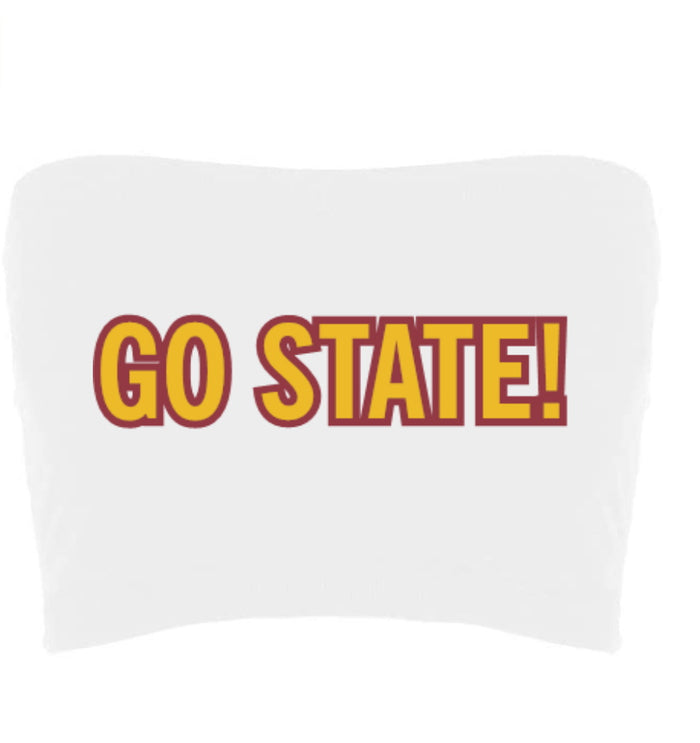 Go State! Seamless Crop Tube Top (Available in 2 Colors)