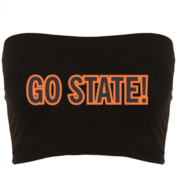 Go State! Seamless Crop Tube Top (Available in 2 Colors)