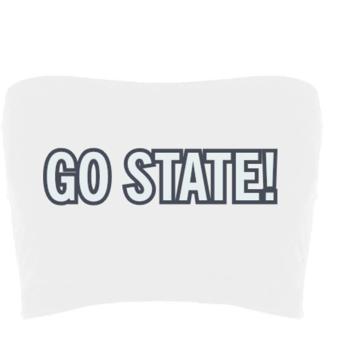 Go State! Seamless Crop Tube Top