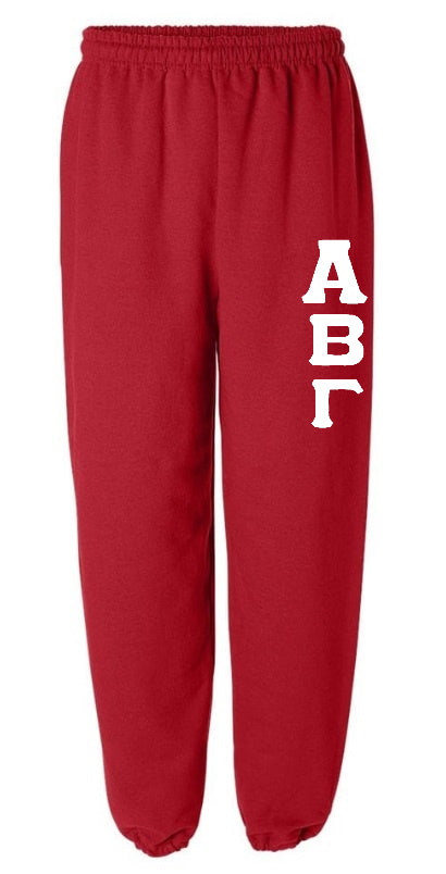 Custom Single Color Greek Letter Sweats (Available in 8 Colors)