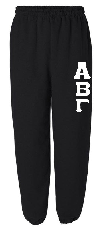 Custom Single Color Greek Letter Sweats (Available in 8 Colors)