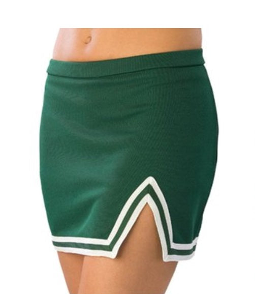 Custom Embroidered Team Patch A-Line Notched Cheer Skirt (Available in 3 Colors)