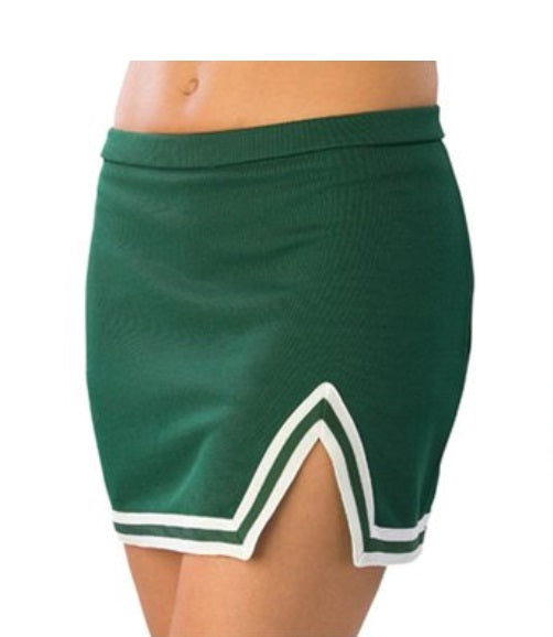 Green A-Line Notched Cheer Skirt