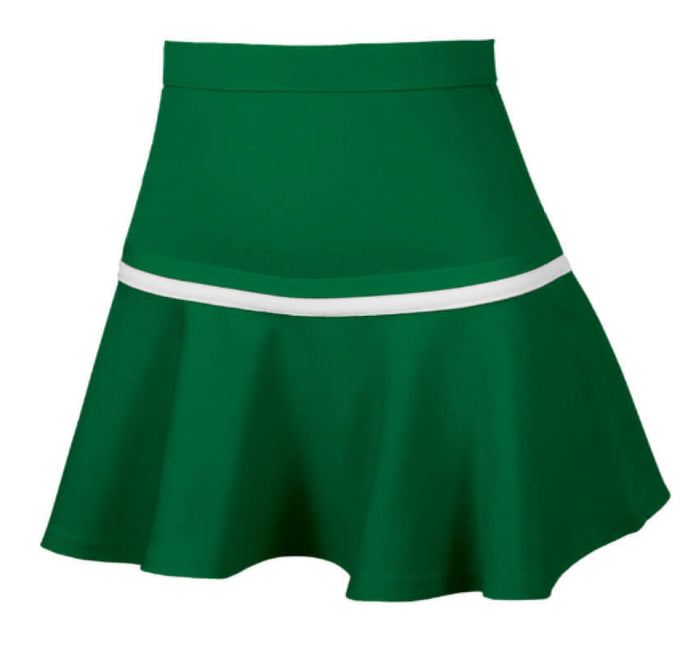 Green Skater Style Cheer Skirt