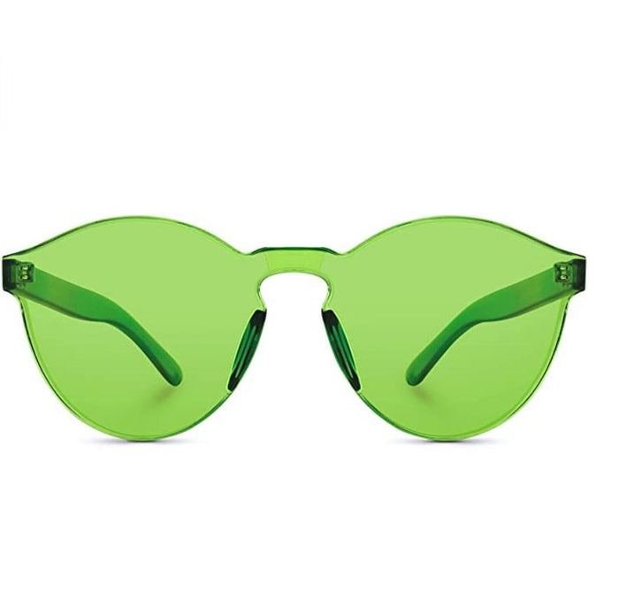 Green Frameless Candy Colored Glasses
