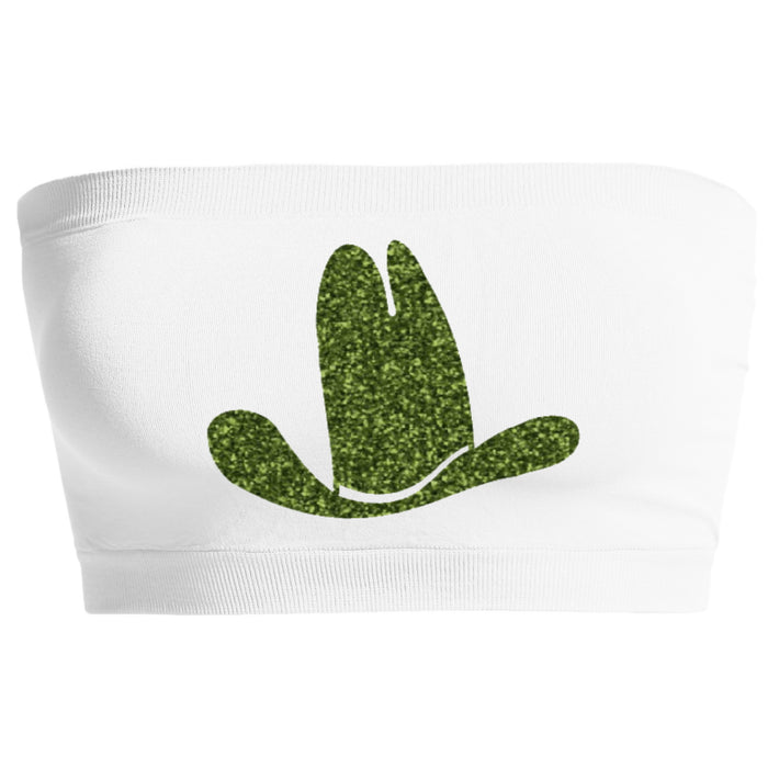 Cowgirl Hat Glitter Seamless Bandeau (Available in 2 Colors)