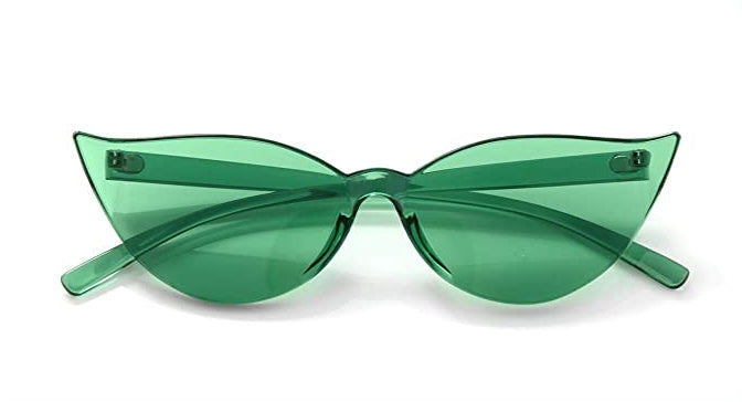 Green Rimless Cat Eye Glasses
