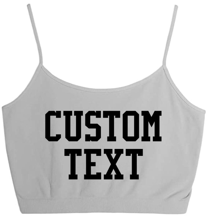 Custom Single Color Grey Seamless Crop Top